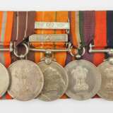 Indien: Große Ordenschnalle des Havlidar Gurdial Singh, Artillery, mit sieben Auszeichnungen. - photo 1