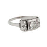 Ring mit 5 Altschliffdiamanten, zusammen ca. 0,55 ct, - Foto 1