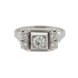 Ring mit 5 Altschliffdiamanten, zusammen ca. 0,55 ct, - Foto 2