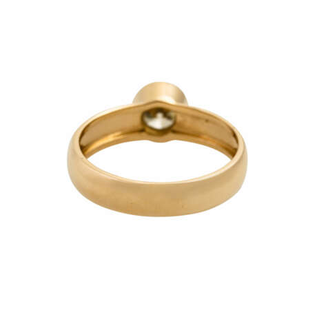 Ring mit Brillant ca. Light Greenish Yellow, ca. 1 ct - Foto 4