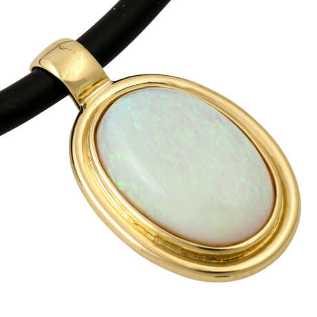 Collier mit ovalem Opal-Clipanhänger - Foto 5