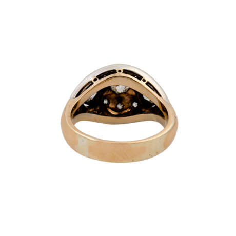 Ring mit Altschliffdiamanten und Diamantrosen zusammen ca .0,8 ct - Foto 1
