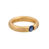 BUNZ Ring mit Saphir und Brillant von 0,06 ct, - photo 1