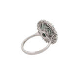 Ring mit ovalem Türkis entouriert von Brillanten zus.ca. 1,2 ct, - photo 3