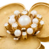 Blütenbrosche mit Perlen und Brillanten - фото 4