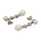 Ohrringe mit Perlen und Brillanten zusammen 0,4 ct - фото 3