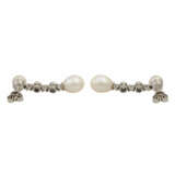 Ohrringe mit Perlen und Brillanten zusammen 0,4 ct - photo 4