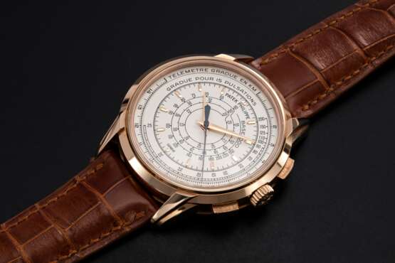 Patek Philippe. PATEK PHILIPPE, REF. 5975R , A LIMITED EDITION GOLD MULTI-SCALE CHRONOGRAPH MADE TO COMMEMORATE THE 175TH ANNIVERSARY OF THE BRAND - photo 1