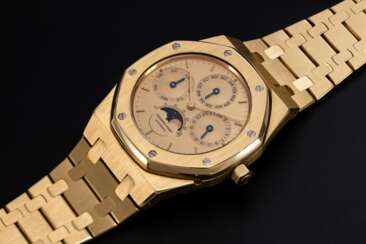 AUDEMARS PIGUET, A GOLD AUTOMATIC PERPETUAL CALENDAR WRISTWATCH, REF. 25654BA