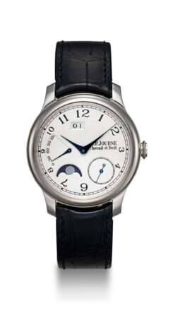 F.P. Journe. F. P. JOURNE, A PLATINUM WRISTWATCH WITH POWER RESERVE AND MOON-PHASE, OCTA AUTOMATIQUE LUNE - photo 3