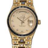 Rolex. ROLEX, A YELLOW GOLD DAY-DATE OYSTERQUARTZ SET WITH DIAMONDS AND SAPPHIRES, REF: 19168 - photo 3
