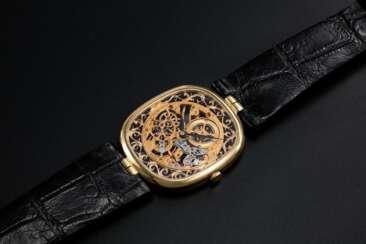 AUDEMARS PIGUET, A MANUAL-WINDING GOLD SKELETONISED WRISTWATCH, REF. 4173BA