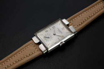 PATEK PHILIPPE, REF. 1544, A STAINLESS STEEL WRISTWATCH WITH TWO PIECE HOODED LUGS