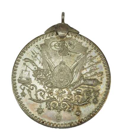 Türkei: Imtiyaz Medaille, in Silber - mit Gravur. - photo 2