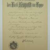 Lippe-Detmold: Urkundengruppe eines Hofkutschers und Gefreiten des Feldartillerie-Regiment 259. - фото 5
