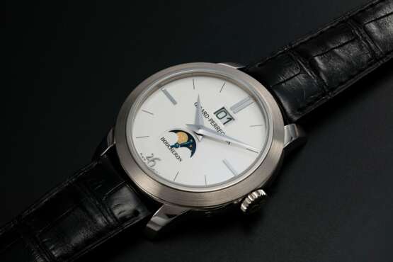 Girard-Perregaux. GIRARD-PERREGAUX, A LIMITED EDITION WHITE GOLD MOON-PHASE AUTOMATIC WRISTWATCH MADE FOR BOUCHERON - фото 1