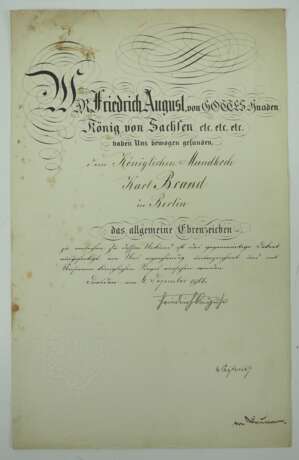 Preussen: Urkundennachlass des Königlichen Mundkochs Karl Brandt. - Foto 10