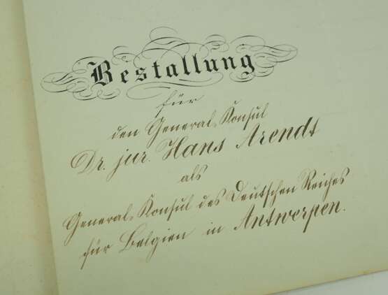 Preussen: Urkundennachlass eines General-Konsuls Dr. jur. in Sansibar und Belgien. - photo 1