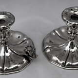 Silver Italian Pair of Candlesticks Made circa 1875-1880 Italien VERCELLI Baroque Italy 1880 - photo 1
