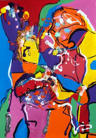 Картина «Приторная конфета», Холст, Акриловые краски, Абстракционизм, любовь, Германия, 2021 г. - фото 1