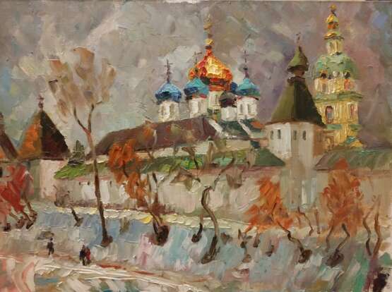 Новоспасский монастырь на Таганке Leinen Ölfarbe Realismus Landschaftsmalerei Russland 2021 - Foto 1