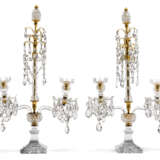 A PAIR OF GEORGE III CUT-GLASS AND ORMOLU TWO-BRANCH CANDELABRA - photo 1