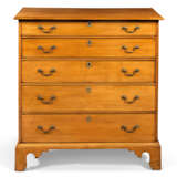 AN AMERICAN `CHIPPENDALE` BIRCH TALL CHEST OF DRAWERS - photo 1