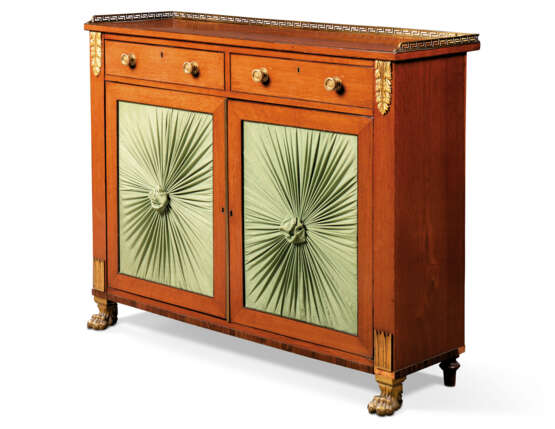 A GEORGE IV BRASS-MOUNTED PARTRIDGEWOOD AND BRAZILIAN ROSEWOOD SIDE CABINET - фото 2