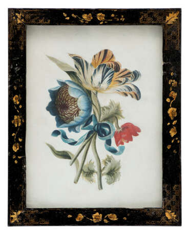 A SET OF EIGHT IRISH GEORGE II EMBOSSED FLOWER PICTURES - Foto 3