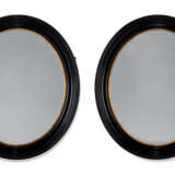A PAIR OF VICTORIAN EBONISED AND PARCEL-GILT MIRRORS - фото 1