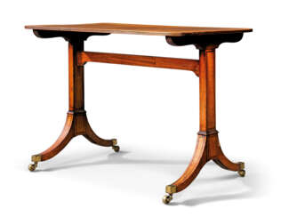 A LATE GEORGE III MAHOGANY CENTRE OR WRITING TABLE