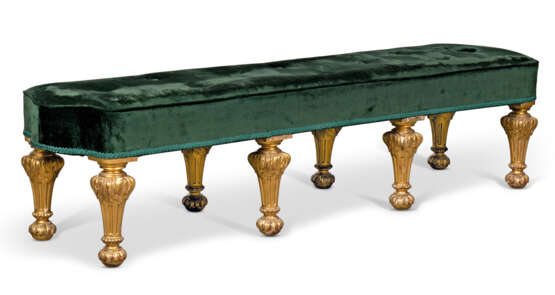 A VICTORIAN GILTWOOD LONG STOOL - photo 1