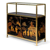 A LACQUERED BRASS AND BLACK JAPANNED DRINKS CABINET - photo 2