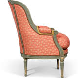 A LOUIS XV BLUE AND WHITE-PAINTED FAUTEUIL - фото 3