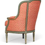 A LOUIS XV BLUE AND WHITE-PAINTED FAUTEUIL - photo 4