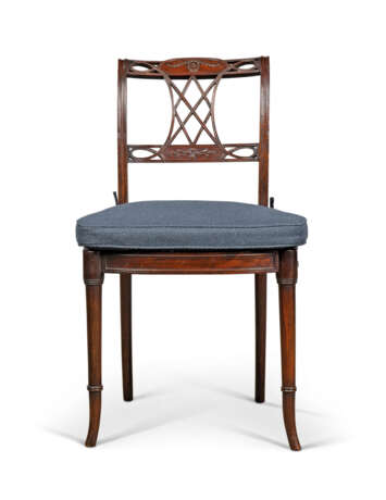 A MATCHED SET OF EIGHT GEORGE III STYLE MAHOGANY DINING-CHAIRS - фото 2