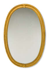 A GEORGE III GILTWOOD OVAL MIRROR