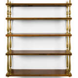 A PAIR OF GEORGE III-STYLE BRASS-MOUNTED AMERICAN WALNUT HANGING-SHELVES - photo 4