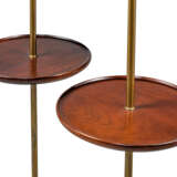 A PAIR OF MAHOGANY AND BRASS ADJUSTABLE FLOOR LAMPS - photo 2