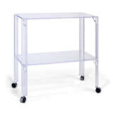 A PAIR OF CLEAR ACRYLIC TWO-TIER ETAGERES - Foto 4