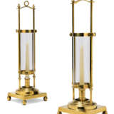 A PAIR OF BRASS AND GLASS PHOTOPHORES - photo 1