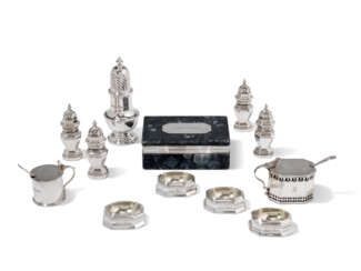 A GROUP OF ELIZABETH II CONDIMENT ITEMS