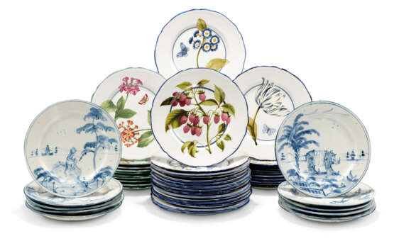 TEN ISIS BLUE AND WHITE DELFT-STYLE `EXOTIC ANIMAL` PLATES FOR COLEFAX AND FOWLER - Foto 2