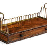 A REGENCY LACQUERED-BRASS-MOUNTED BRAZILIAN ROSEWOOD BOOK TROUGH - фото 2