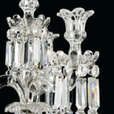 A PAIR OF GEORGE III STYLE MOULDED GLASS FOUR-LIGHT LUSTRES - photo 2