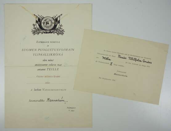 Finnland: Orden des Freiheitskreuzes, 1941, Medaille, 2. Klasse für einen Pionier der Wehrmacht. - Foto 1