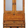 A WILLIAM AND MARY PEWTER-MOUNTED STAINED FIELD MAPLE, YEWWOOD AND OAK BUREAU CABINET - Auktionspreise