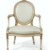 Linnell, John. A SET OF TWELVE WHITE-PAINTED AND PARCEL-GILT DINING CHAIRS - photo 2