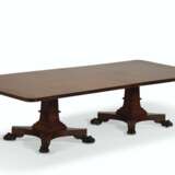A GEORGE IV MAHOGANY TWIN-PEDESTAL DINING TABLE - фото 1