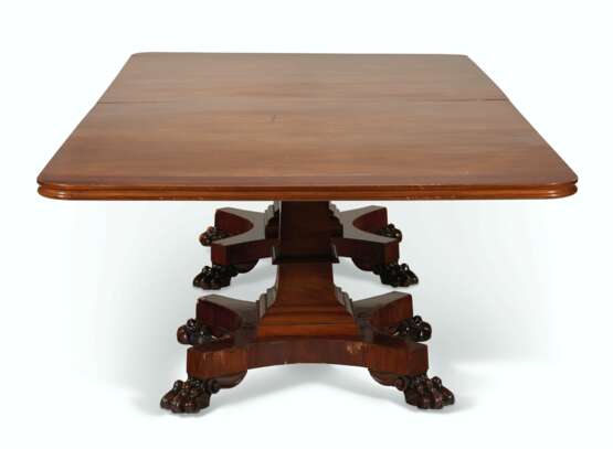 A GEORGE IV MAHOGANY TWIN-PEDESTAL DINING TABLE - фото 3